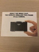 About The Minox 35GT The World’s Smallest Full-frame 35mm Camera Leaflet