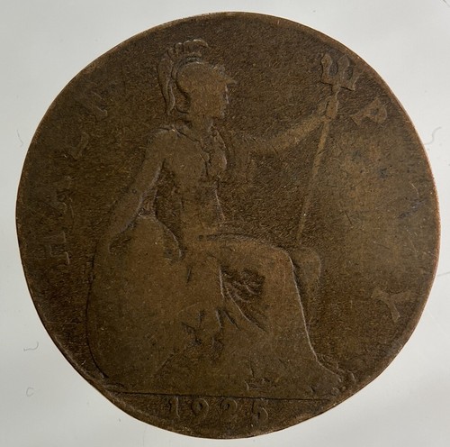 1925 george half penny coin - george, v