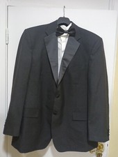 Marks & Spencer 46 Medium Tuxedo Suit Black Dinner Evening 2 Piece W 40 L 29