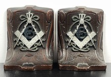 Antique Masonic Bookends