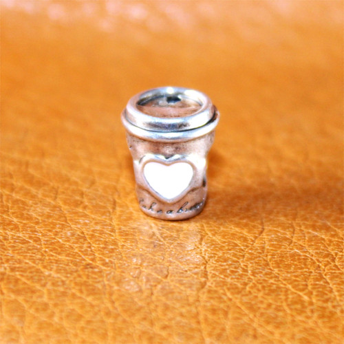 Pandora pink enamel heart take - pink,