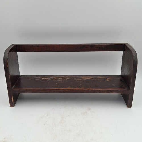 Vintage wooden book trough - vintage,