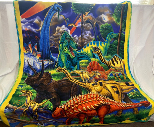 Fleece blanket throw dinosaur - throw,