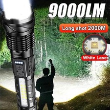High Strong Power Led Flashlights Tactical Emergency Spotlights Telescopic Zoom