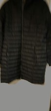 PETER STORM WOMANS HOODED BLACK PADDED LONGER STYLE JACKET SIZE 16