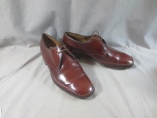 Barker Of Earls Barton Shoes UK 7.5 G Brown Leather Vintage Made In England