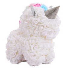 Foam Rose Teddy Bear Flower with LED Lights Birthday Wedding Valentine Gift +Box