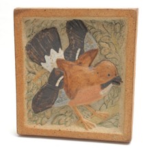 Bing & Grondahl Copenhagen Denmark Pottery Jay Bird Relief Wall Plaque/Tile