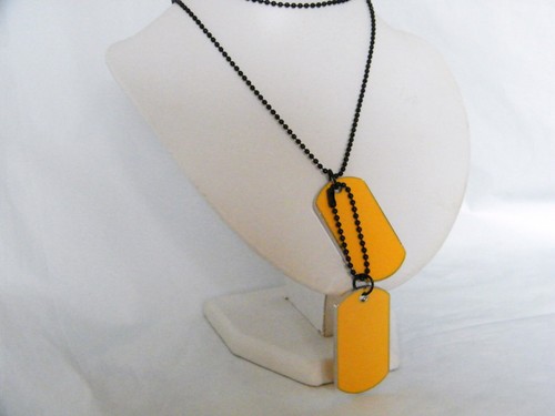 Military dog tags yellow - military,