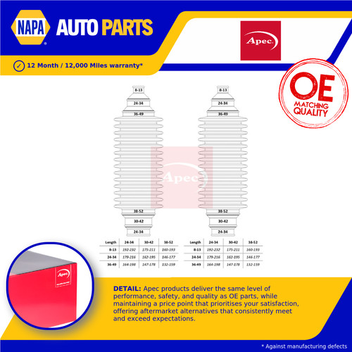 Steering rack boot fits smart - rack,