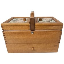 Wooden Sewing box Contents
