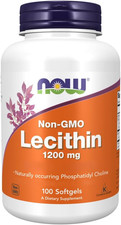 Now Foods, Lecithin (SOYA Lecithin), 1.200Mg, High Dose, 100 Softgels, Lab-Teste