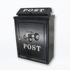 Arboria Post66 Fergie Grey Tractor Post Mail Box