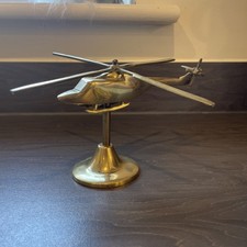 Vintage Solid Brass helicopter