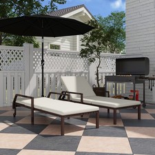 Rattan Sun Lounger Set of 2