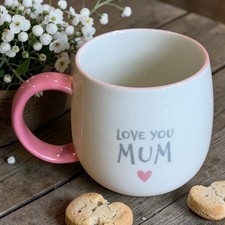 'LOVE YOU MUM' Mug with Heart