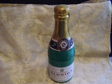 Florida Mustard Pot Epernay Champagne Bottle Green Opaline Glass~ Made In France