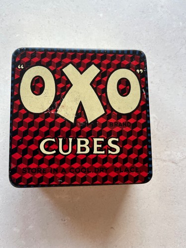Vintage metal oxo cubes - vintage,