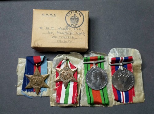Ww2 medals issue box lt - ww2,