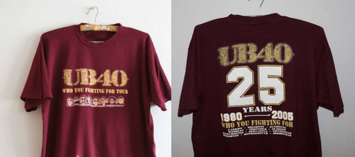 Band tees 2005 ub40 rare - band,