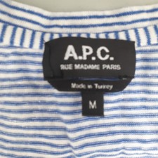 APC linen stretch cotton blend men's t-shirt medium