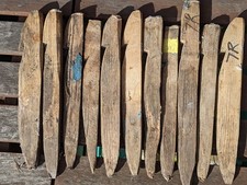 11 VINTAGE TRADITIONAL HAND MADE WOODEN TENT PEGS 12-14 IN 30-36 CM GOOD CONDITI