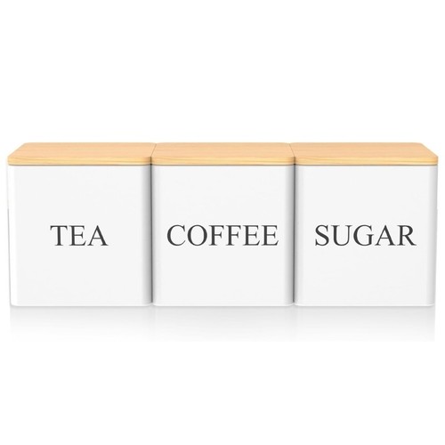 Tea sugar coffee canisters - coffee,