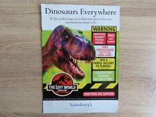1997 Jurassic Park The Lost World Sainsbury's Promo Leaflet Dinosaur Memorabilia