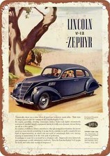 METAL SIGN - 1937 Lincoln
