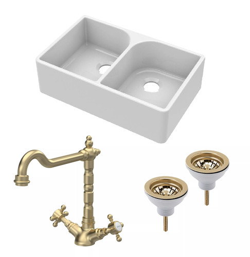Traditional fireclay kitchen - traditional,