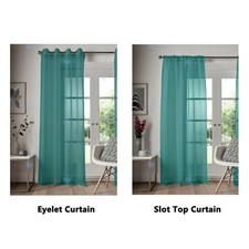 Voile Curtain 1 Panel Slot Top