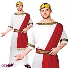 Adult Roman Emperor Julius Caesar Toga Party Ancients Mens Fancy Dress Costume