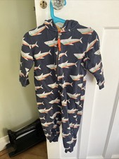Frugi organic cotton shark snuggle suit size 2-3