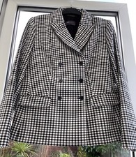 M & S  Dogtooth Check Double Breasted Jacket UK 12 BNW/OT Free Delivery