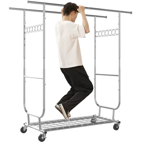 Rolling garment rack - garment,