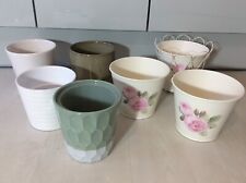 Bundle 7 Indoor House Plant Pots Orchid Décor Ikea Ceramic Terracotta Metal Lot