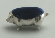 Edwardian silver pig pin - silver,