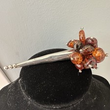 Sterling Amber Bead Tussie
