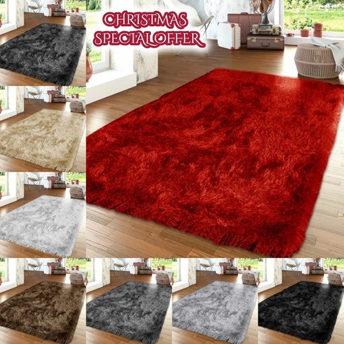 Fluffy rugs large shaggy rug - rugs,