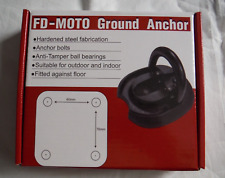 FD-MOTO hardened flip up/down steel ground wall anchor motorbike lock, four bolt
