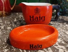 Mid Century Haig Whisky Water Jug And Ashtray Carlton Ware Advertising Ware