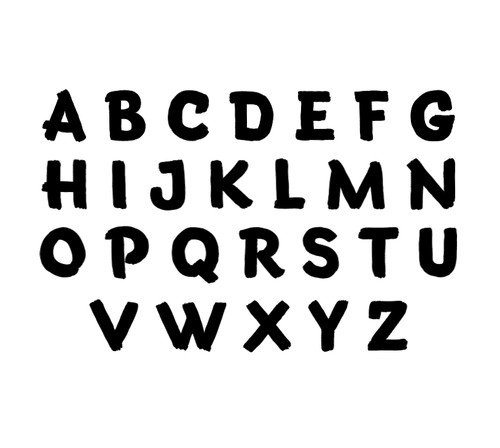 Vinyl decal alphabet - decal, 3