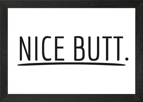Nice butt bathroom sign - nice, framed