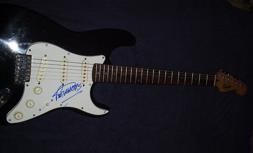 Pat travers signed guitar - pat,
