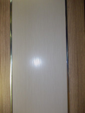 Caravan Internal Door 1905mm x 500mm Brown - Silver detailing