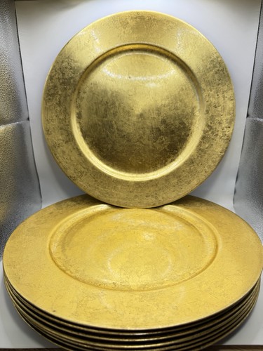 Set metallic gold round - metallic,