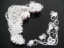 8 DIE CUT WHITE HEART CORNERS