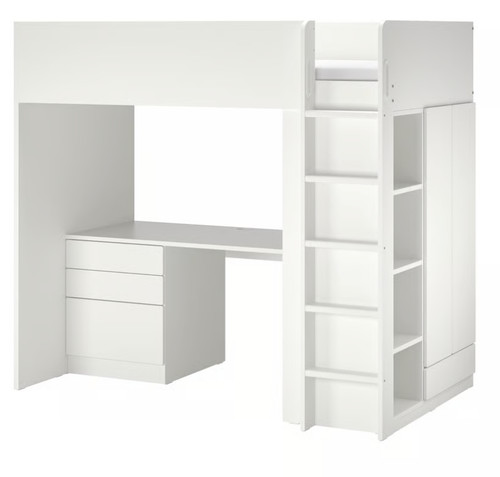 Ikea smastad white loft - smastad, bed
