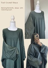 Dubai Abaya Butterfly Batwing Diamond Work Luxury Occasion Wear Jilbab khaleeji 