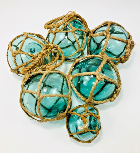 Japanese glass fishing floats - glass,